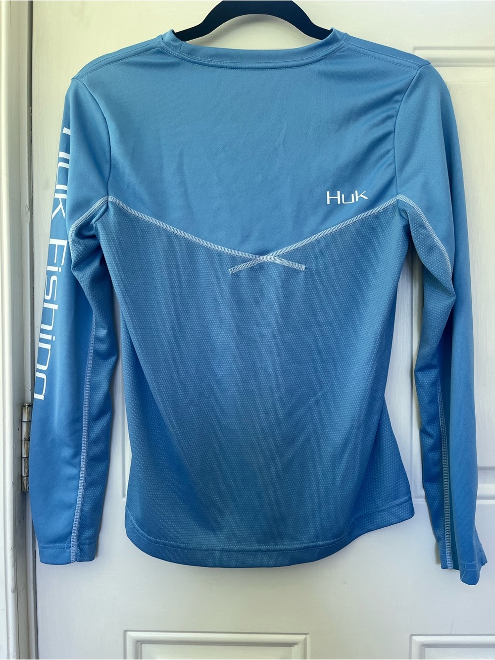 Huk Small Women's Long Sleeve‎ Performance Top - Light Blue Fishing Sportswear - Picture 3 of 5